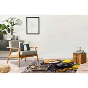 Tapis imprimé : Tapis à motif tasse à thé, Tapis d'escalier, Tapis de cuisine, Tapis moderne, Tapis fin non tissé - Product Image 3