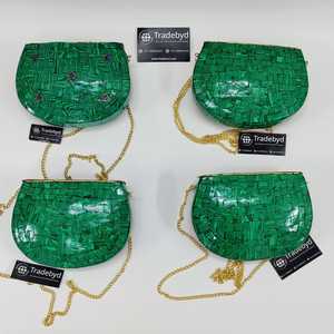 Glamorous Metal Evening <b>Clutch</b> with <b>Pearl</b> Chains Straps Decor for Bridesmaids Fashion Wedding Purse for Night Events Tradebyd - Product Image 4