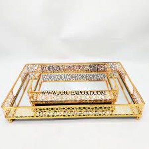 Admirable élégant Art créatif fait à la main Dates Snacks Plateaux Ramadan Plateaux Lune Étoile Forme Accents décoratifs Fait Métal Durable - Product Image 3