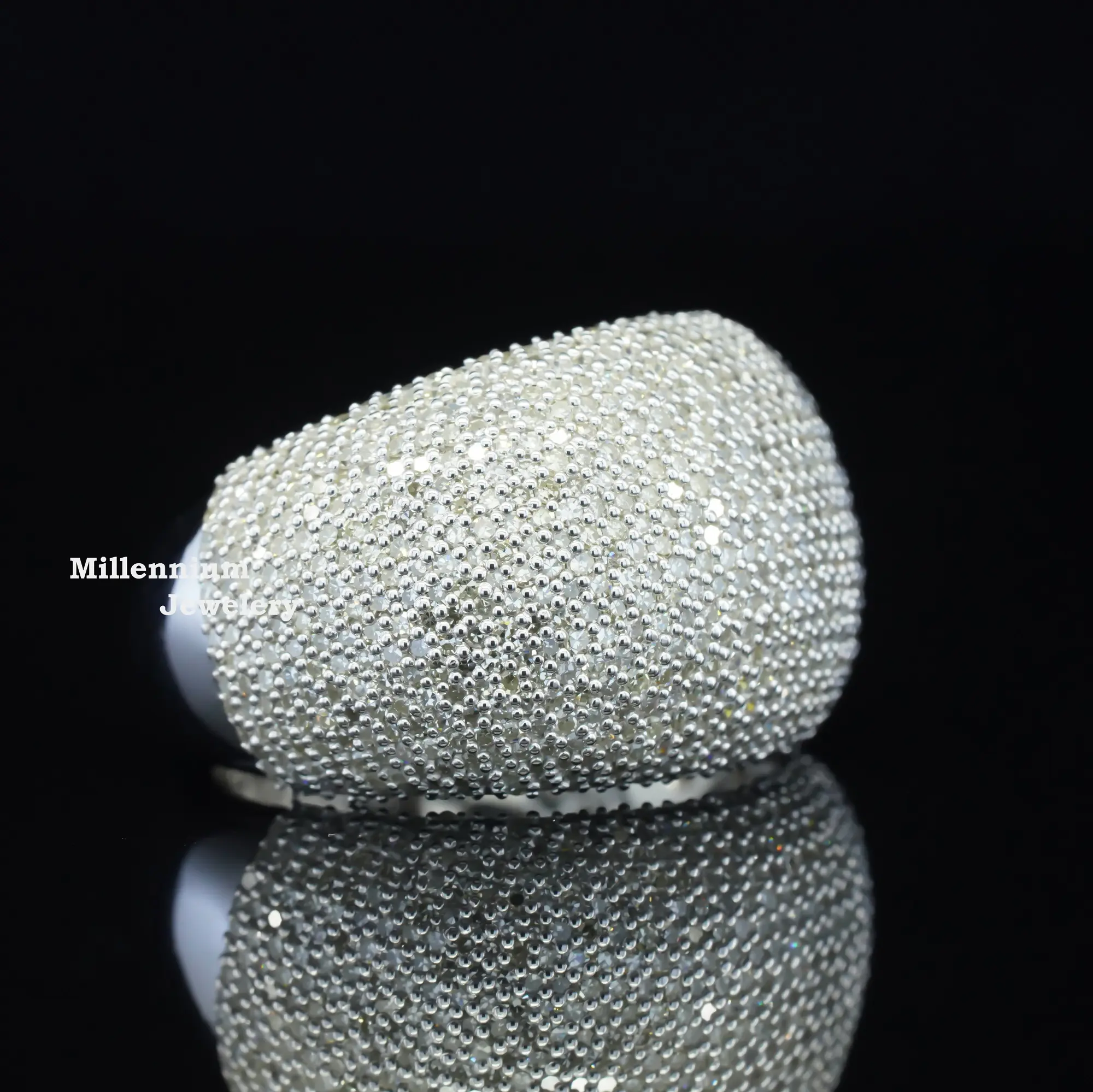 Лидер продаж, высококачественное кольцо из муассанита в стиле хип-хоп, кольцо из 925 стерлингового серебра по оптовой цене от индийского экспортера