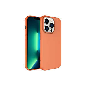 Funda de Silicona Netzy 3D Electroplate Compatible con iPhone 14 Pro, Protección de Cámara SAF, Color Naranja, Estilo INS - Product Image 1