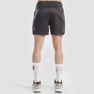 GA Fusion <b>Shorts</b> Regular Fit 100% Polyester Cotton Satin Comfortable Custom Design Embroidery Logos Dark <b>Technics</b> XXS Grey Color - Product Image 2