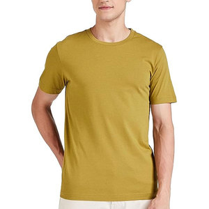 Camisetas de Cuello Redondo para Hombre, de Verano, Casuales, de Primera Calidad, 100% Algodón, Sólidas, Transpirables, Ecológicas, de Manga Corta - Product Image 1