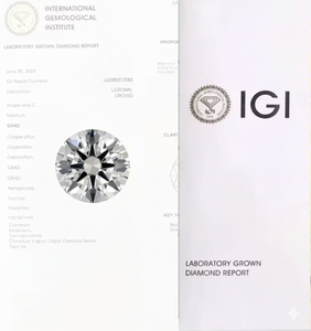 Diamant rond de laboratoire 1ct VVS2 DEF | Diamant CVD certifié IGI | Diamant pour bagues de fiançailles, bijoux fins, approvisionnement en gros - Product Image 1