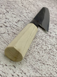 Cuchillo de Chef de hoja de acero al carbono hecho a mano, mango de madera de olivo de forma japonesa con cuchillos de cocina de vaina - Product Image 2