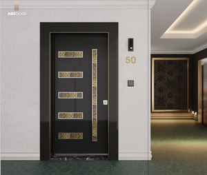 Porte en acier à protection avancée ABSDOOR, isolation thermique, design moderne, détails spéciaux en pierre, entrée appartement/villa/hôtel, finition brillante - Product Image 4