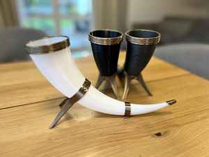 Cuerno de búfalo vikingo de calidad premium 100% bebiendo hecho a mano - Product Image 5