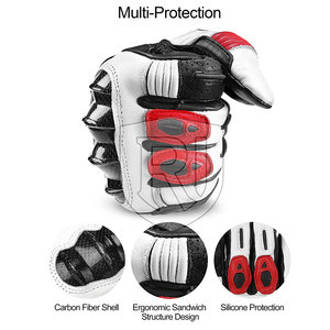 Gants de moto en cuir de haute qualité avec écran tactile respirant Caractéristique Nouvel accessoire high-tech tendance - Product Image 2