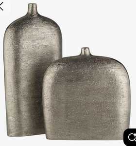 Florero de Aluminio Plateado Pulido Moderno y de Lujo - Decoración de Metal Texturizado de Alta Gama para Hoteles y Salas de Estar - Product Image 6