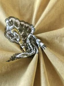 ผ้าฝ้ายพิมพ์ลายด้วยมือ ลายเพสลีย์ บูตะ |   ผ้าสีเหลืองมัสตาร์ดแบบอินเดีย - Product Image 3