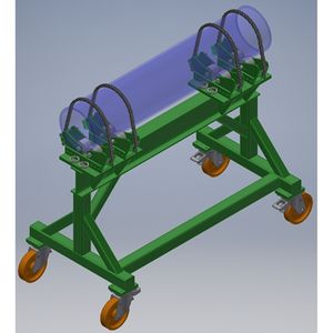 Dolly Union Soporte de tubería personalizable con ruedas para un fácil manejo en taller - Product Image 6