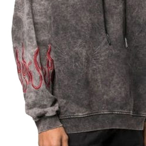 Streetwear เสื้อฮู้ดล้างกรดที่ขายดีที่สุด คุณภาพสูง ออกแบบเสื้อฮู้ดล้างกรดของคุณเองในสต็อก - Product Image 6