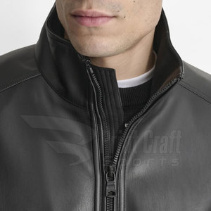 Chaqueta de Cuero para Hombre, Estilo Casual, Material Duradero, Color Sólido, Chaqueta de Cuero de Invierno para Hombre, Gran Venta - Product Image 5
