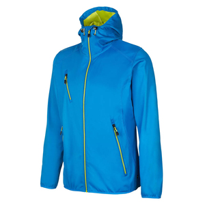 Vente en gros veste softshell d'hiver décontractée pour hommes fermeture éclair coupe-vent imperméable vêtements de travail décontractés tissu mince teint en tissu uni - Product Image 3