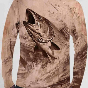 Impreso de manga larga Upf 50 con capucha con cubierta facial Camisa de pesca Jersey Polos de pesca Jersey hecho a medida Jersey de pesca barato - Product Image 4