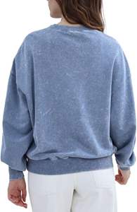 Sweat à capuche délavé à l'acide pour femme avec cordon de serrage réglable Sweat à capuche délavé vintage surdimensionné - Product Image 2