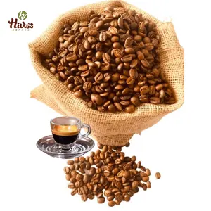 커피 최고의 판매 베트남 Robusta 볶은 커피 콩 대량 포장 60kg 강한 커피, 전체 bodied 좋은 가격. 수출 준비