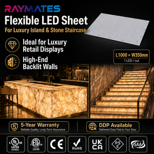 Lámina LED Raymates UL ETL de 1M, Súper Larga, Flexible, con 1 LED, Panel de Luz LED Cortable, DC24V, para Letreros, Cocinas e Islas - Product Image 1