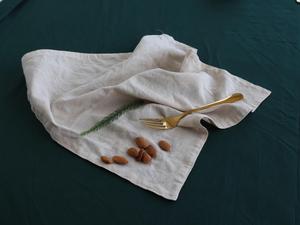 100% serviettes en tissu de lin rouillé, serviettes de fête de mariage de Noël adoucies à la main pour la cuisine serviettes en lin doux - Product Image 2