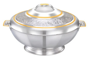 Cazuela de latón con diseño martillado Hot Case Hecho a mano Lujo Warm Hotpot Party Home Hotel Restaurant logo aceptar, Western - Product Image 6