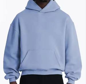 Suéter Esencial Térmico de Invierno de Alta Calidad, 100% Algodón, Liso, Teñido, Grueso, Holgado, con Logotipo Personalizado Estampado para Hombre - Product Image 1