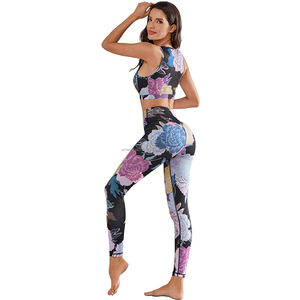 Conjuntos de 2 Piezas de Leggings y Brasier Deportivos de Yoga para Mujer, Tallas Grandes, Alta Calidad - Servicio OEM al por Mayor - Product Image 4