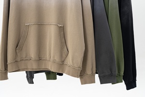 Sweat à capuche surdimensionné en coton 100% pour homme, personnalisé, épais, hiver, écologique, délavé à l'acide, effet vieilli, style streetwear - Product Image 5