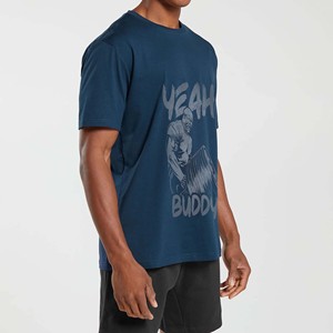 2025 Camiseta deportiva de gimnasio de alta calidad 100% algodón ropa de entrenamiento físico músculo correr suelta ajuste 100% Camiseta de algodón para hombres - Product Image 6
