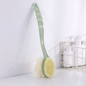 Long Handle Bath Brush <b>Shower</b> Cleaning Brush Soft Bristle Body Scrubber Back Cleaning Brush Bathroom Bathing Tool PP Handle - Product Image 3