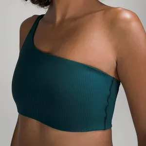 Soutien-gorge de sport grande taille à maintien élevé et respirant en dentelle pour femme, avec coussinets amovibles, logo frontal, conception sans couture, idéal pour le yoga et la course à pied, personnalisable - Product Image 6