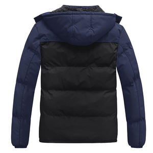 Hombros caídos Sólido Negro Transpirable Invierno Hombres Cálido Chaquetas acolchadas con capucha Diseño frontal Espesor estándar - Product Image 2