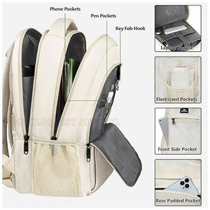 Mochila Escolar Duradera y Ligera con Forro de Nailon, Ultra Delgada, Casual, Plegable, con Marco Externo, Impermeable, Unisex - Product Image 3