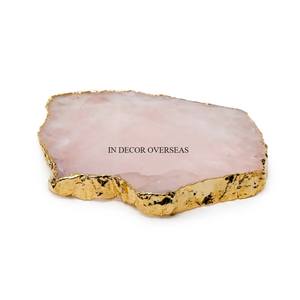 Sous-verres en métal robustes de couleur noire avec bords dorés de l'Inde à un prix impressionnant - Product Image 5