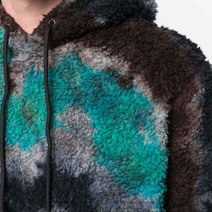 OEM venta al por mayor personalizado ácido lavado pulóver Tye Die Sudadera con capucha 100% algodón de gran tamaño francés Terry liso teñido para los hombres en otoño - Product Image 6