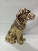 Escultura de estatua de perro de Metal RTS, pieza de exhibición para decoración del hogar, decoración de mesa, pieza de exhibición y artículos de regalo, arte artesanal coleccionable