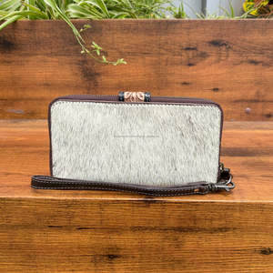 กระเป๋าสตางค์หนังวัวลายดอกไม้ทำมือแกะสลักมาใหม่เคสโทรศัพท์กระเป๋าสตางค์หนังสไตล์ตะวันตกอเนกประสงค์ - Product Image 5