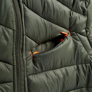 2025 chaqueta acolchada de nailon personalizada para hombre, cuello levantado, capucha de gran tamaño, ropa de invierno calentada, cierre de cremallera, talla XS, venta al por mayor - Product Image 6