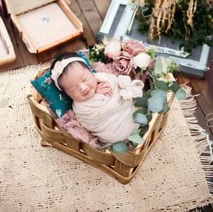 Cesta de bebé de ratán duradera tejida a mano para fotografía de recién nacido Vintage sesión de fotos infantil Poser elegante cuna de bebé-para decoración de dormitorio - Product Image 4