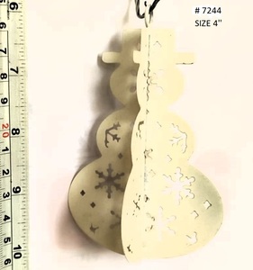 Accessoire décoratif d'ornement suspendu d'arbre de Noël rond festif pour les décorations de vacances - Product Image 5