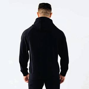 เสื้อฮู้ดสำหรับผู้ชายผ้าคอตตอนผ้าเทอร์รี่มีฮู้ดโอเวอร์ไซส์ทำจากผ้าฟลีซหนาพิมพ์ลายโลโก้ตามสั่ง - Product Image 4