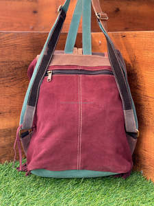 วินเทจสไตล์Bohoหนังกลับสําหรับผู้หญิงขอบพู่กระเป๋าเป้สะพายหลังหนังตะวันตกวินเทจสไตล์กระเป๋าเป้สะพายหลังขนาดใหญ่ - Product Image 5