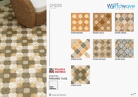 Dalles de pavage Taille 30X30cm Revêtement de sol Surface blanche haute brillance Couverture de surface 40x40cm Pavés en porcelaine Texturé lisse Vitrifié