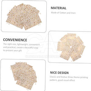 Sacs de Noël personnalisés de couleur unie, sacs à cordon de Noël de haute qualité en stock, sac à cordon de Noël - Product Image 6