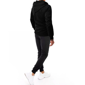 Conjunto de chándales de forro polar de algodón estampado para hombre, transpirable, ajustado, para correr, ropa de gimnasio, estilo deportivo de invierno, Top y pantalones inferiores - Product Image 4