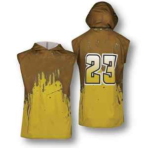 Custom Sublimation <b>Sleeveless</b> <b>Hoodie</b> for <b>Men</b> with Full All Over Print Lightweight Polyester Fabric for Casual and Sportswear Use - Product Image 5