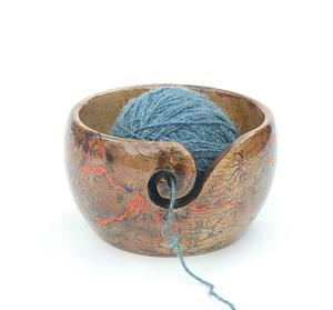 Cuenco de hilo Figura de Lichtenberg de madera Cuenco grande de madera de resina para tejer La mejor idea de regalo - Product Image 5