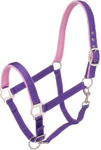 Nuevo diseño Heavy Duty Nylon Horse Halter acolchado ajustable barbilla garganta Snap Hook estilo cuero equino equipo Accesorios - Product Image 2