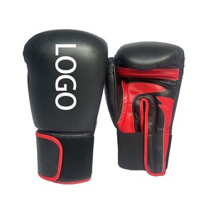 GAF Wholesale High Quality <b>Black</b> 12oz Boxing Gloves Adult Professional Lace Up Winning Leather Custom Logo Boxing Gloves - Product Image 4