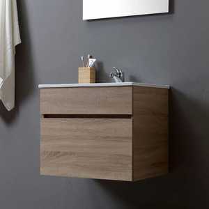Shanghai Oak 60cm <b>Wall</b>-Hung Bathroom Cabinet with Drawer <b>Mirror</b> Washbasin Bathroom <b>Sets</b> - Product Image 4