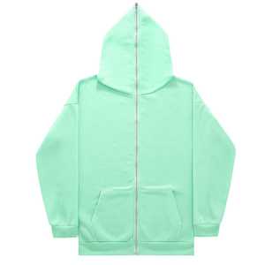 เสื้อฮู้ดมีซิปตัวยาวโอเวอร์ไซส์เสื้อสเวตเชิ้ตแฟชั่นเสื้อแจ็คเก็ตมีฮู้ดมีกระเป๋าและซิปงานปักตามสั่ง - Product Image 1